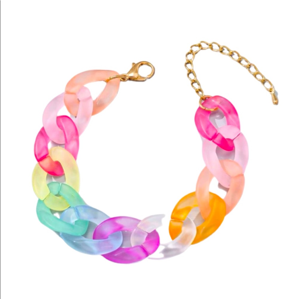 💚3/$21💚 Rainbow Chunky Chain Bracelet